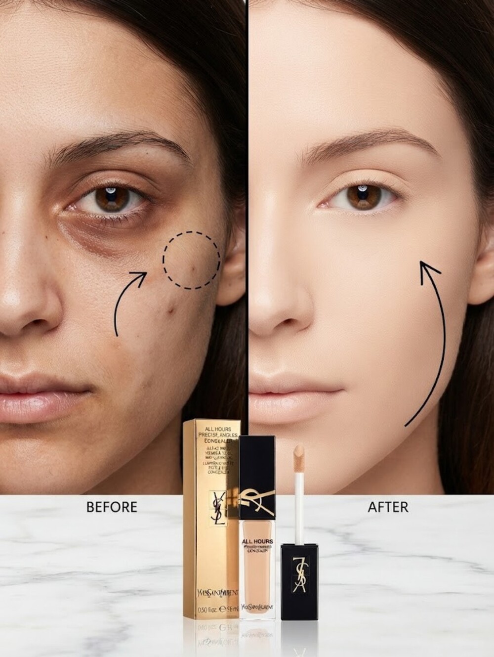 Yves Saint Laurent All Hours Precise Angles Concealer – Shade LW7 NIB